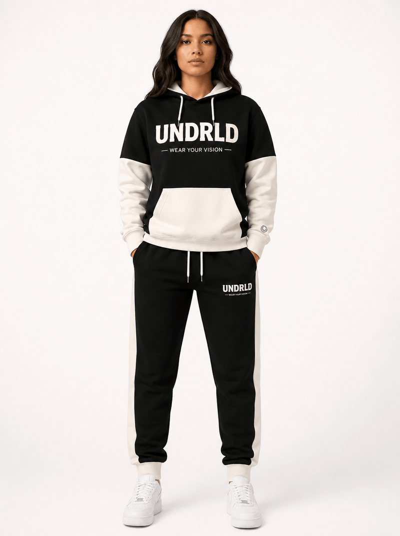 UNDRLD Vision Set oversized hoodie and joggers in multiple colorways model photo